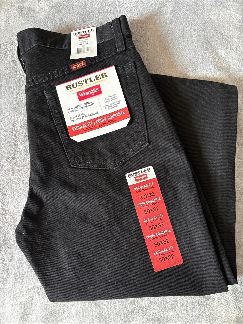 Rustler Men’s Black Relaxed Fit Jeans